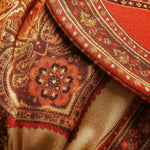 Top bikini con stampa paisley Mahon in arancione 