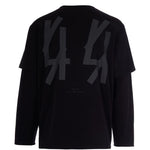 T-shirt a maniche lunghe in nero 44 label group - uomo 