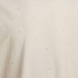 T-shirt con logo goffrato in avorio Golden goose - unisex 