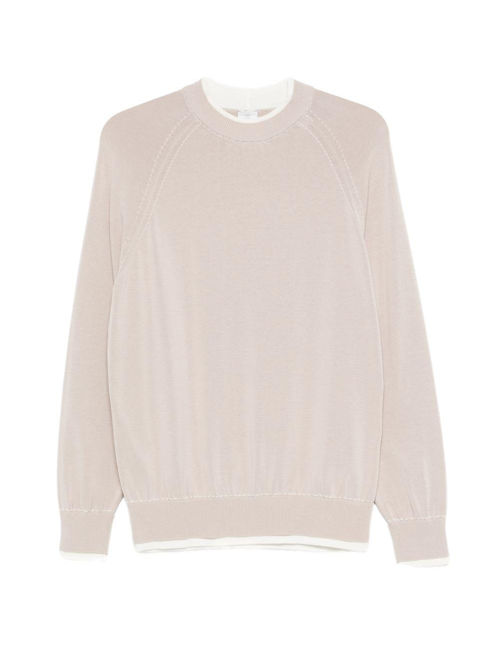 Maglia con design a strati in beige Eleventy - uomo 