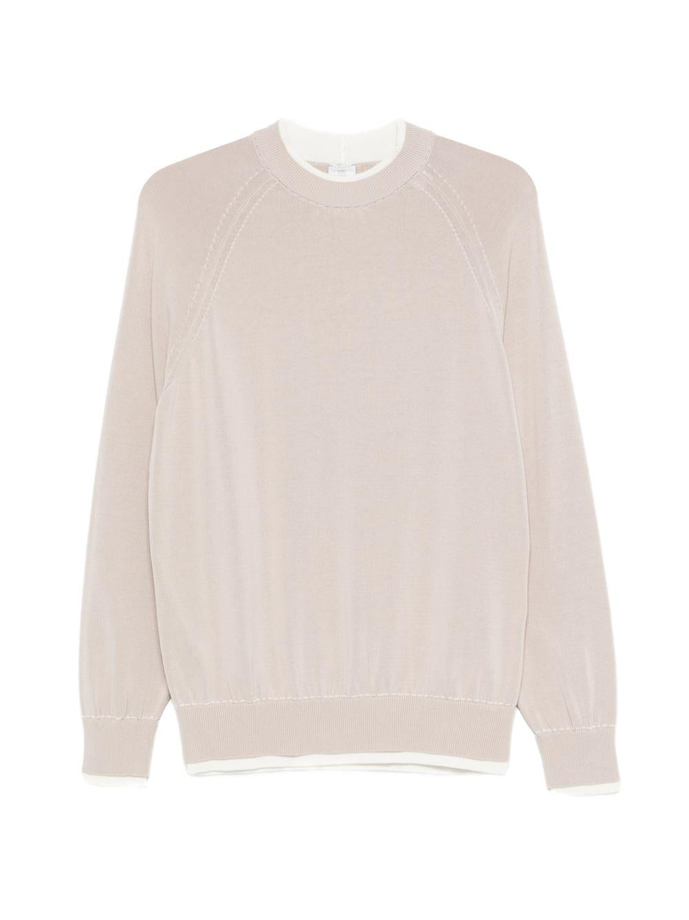 Maglia con design a strati in beige Eleventy - uomo 