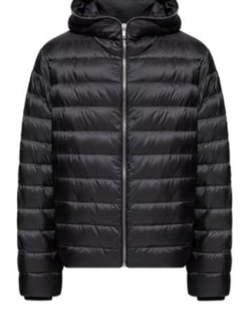 Giacca con cappuccio ziplock in nero Rick Owens x Moncler - unisex<BR/> 