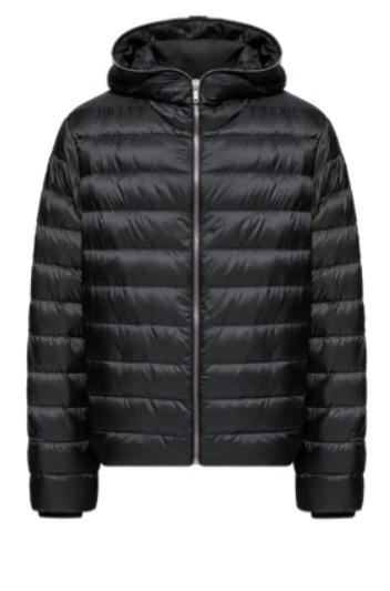 Giacca con cappuccio ziplock in nero Rick Owens x Moncler - unisex<BR/> 