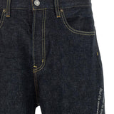 Jeans People Have the Power con ricamo in blu 