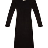 Abito a maniche lunghe con logo m-onervax in nero Diesel - donna 