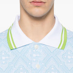 Polo con motivo logo in azzurro Casablanca - uomo 