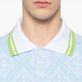 Polo con motivo logo in azzurro Casablanca - uomo 