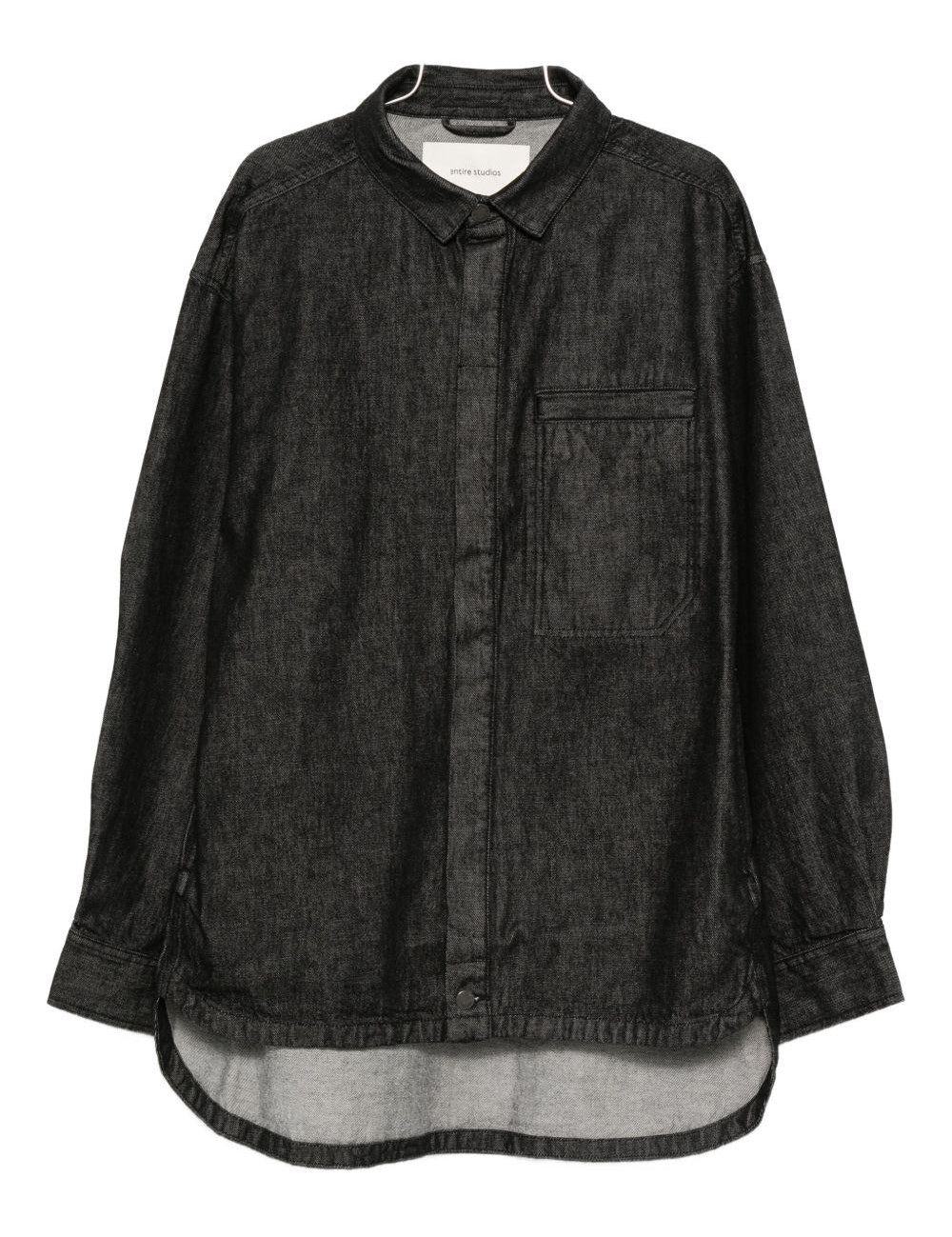 Camicia denim a maniche lunghe herculean in grigio Entire studios - unisex 
