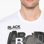 T-shirt con stampa in bianco e nero  Comme Des Garçons Black  x Nike - unisex 