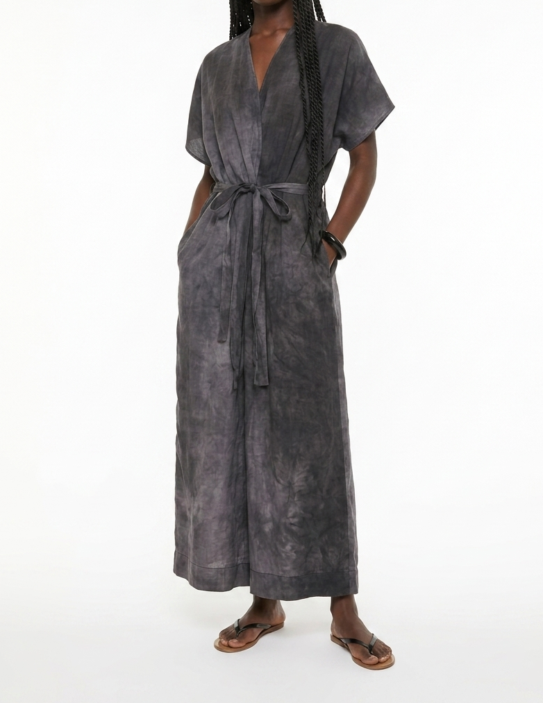 Abito lungo Acre con coulisse in blu Uma Wang - donna 