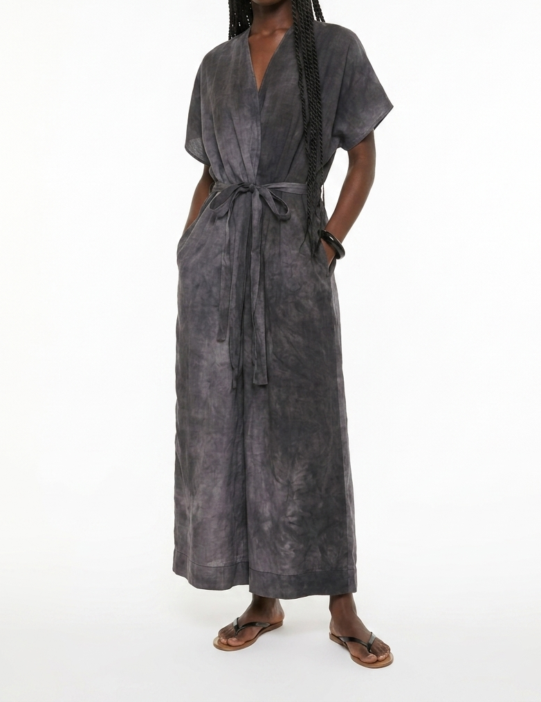Abito lungo Acre con coulisse in blu Uma Wang - donna 