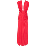 Abito lungo drapeggiato in rosso Christopher esber - donna 