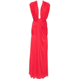 Abito lungo drapeggiato in rosso Christopher esber - donna 