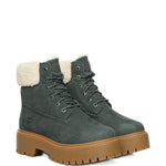 Stivali con plateau in pelle di montone in marrone Timberland - donna 