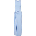 Abito maxi con cut-out in celeste Rabanne - donna 