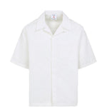 Camicia a mezza manica con stampa monogram in bianco Casablanca - uomo 