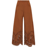 PANTALONI PALAZZO RAY IN MARRONE CHARO RUIZ IBIZA 1989 - DONNA 