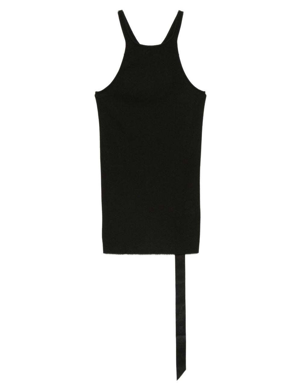 Top asimmetrico a coste in nero Rick owens drkshdw - donna 