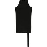 Top asimmetrico a coste in nero Rick owens drkshdw - donna 