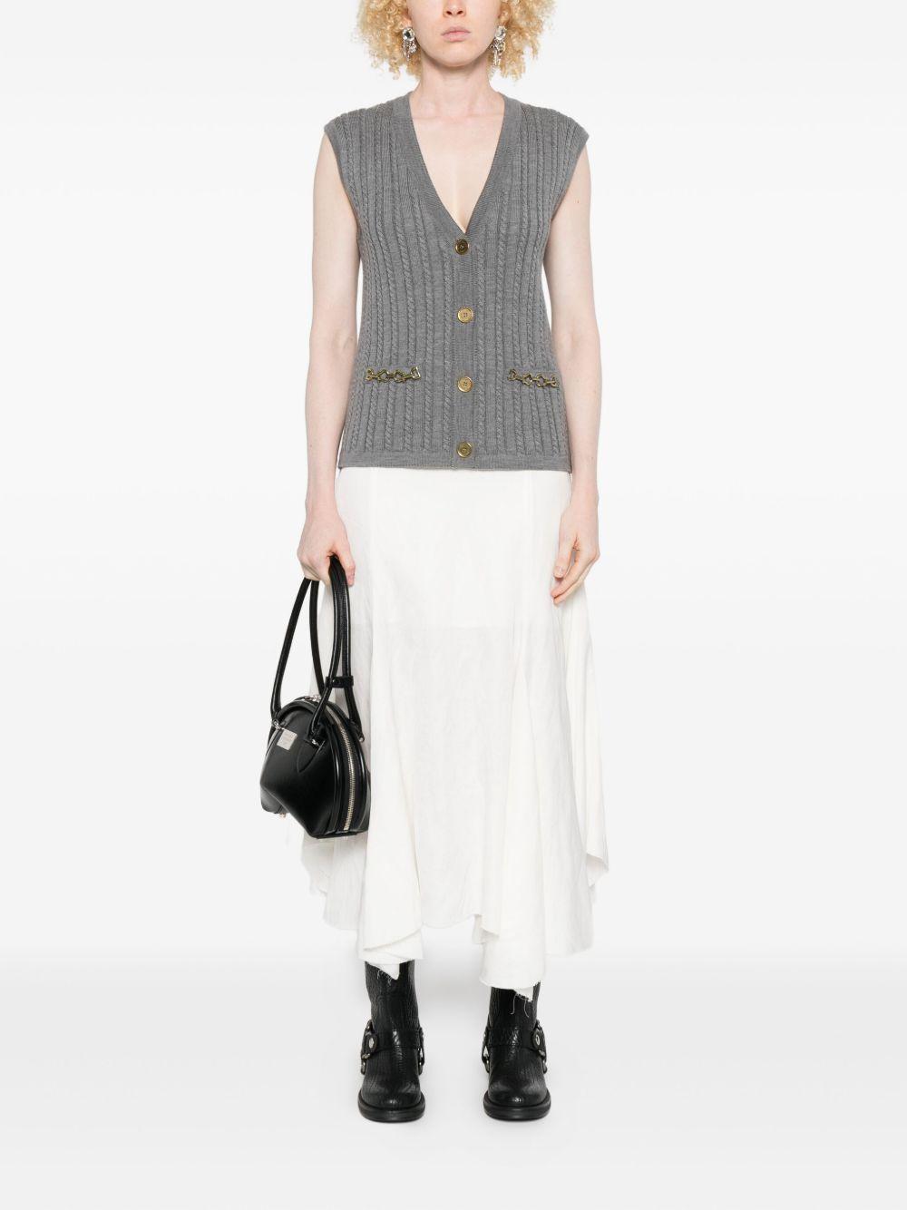 Gilet in maglia con bottoni in grigio Golden goose - donna 