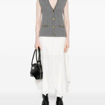 Gilet in maglia con bottoni in grigio Golden goose - donna 