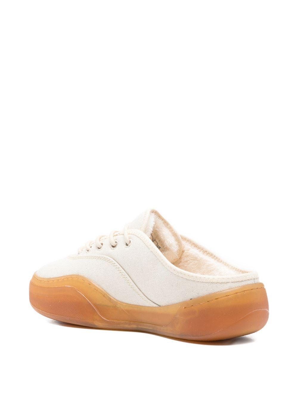 Sneakers con lacci in avorio Erl - unisex 