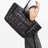Borsa tote xxl trapuntata in nero Ganni - donna 
