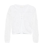 Cardigan con fiocco in bianco SHUSHU/TONG - donna 