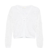 Cardigan con fiocco in bianco SHUSHU/TONG - donna 