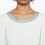 Abito lungo con gemme in verde menta chiaro Amen - donna 