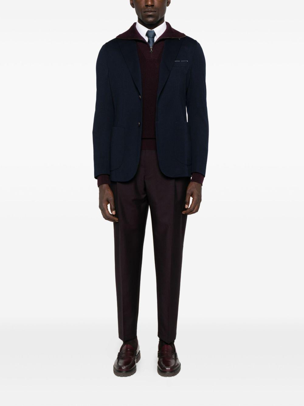 Blazer con applicazione in blu Eleventy - uomo 