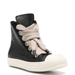 Sneakers Jumbolace in pelle in nero 