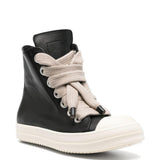 Sneakers Jumbolace in pelle in nero 