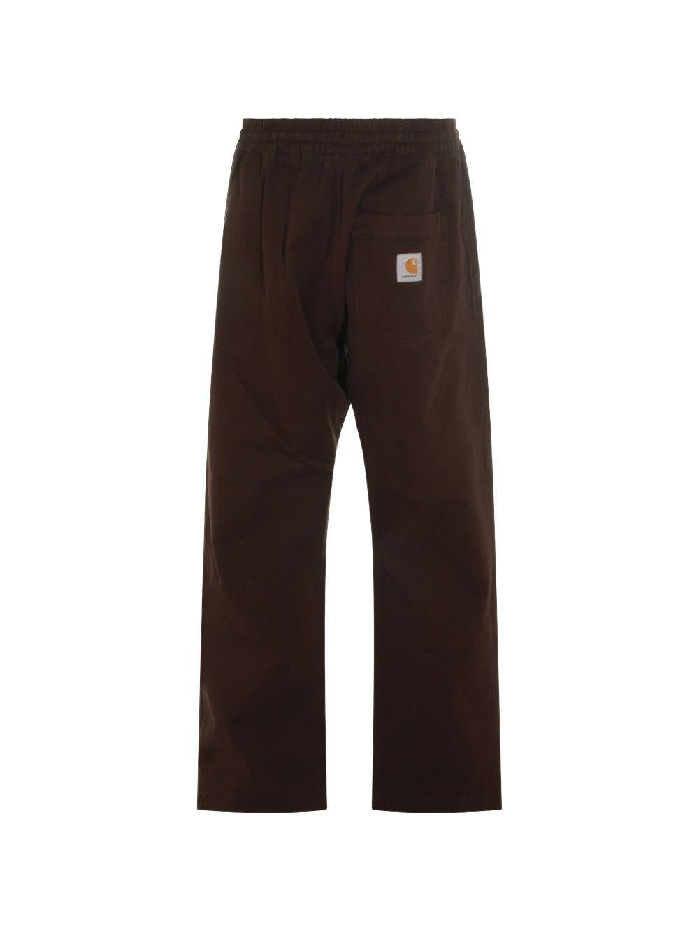 pantaloni dritti floyde in marrone carhartt wip - uomo 