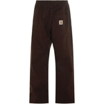 pantaloni dritti floyde in marrone carhartt wip - uomo 