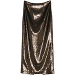 Gonna midi con paillettes in marrone Roland Mouret - donna 