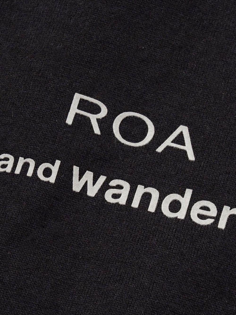 T-shirt a maniche corte x roa in nero Roa x and wander - uomo 