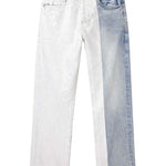 Jeans P011 con inserti in blu Purple - uomo 