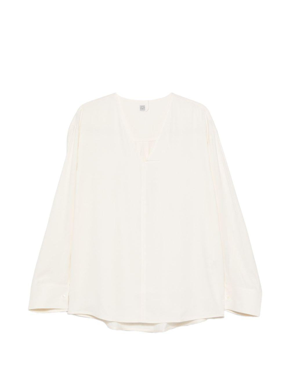 Blusa con scollo a V in bianco Toteme - donna 