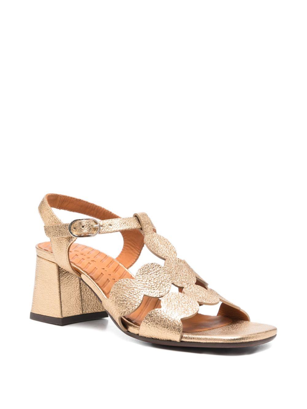 Sandali con tacco alto in oro Chie mihara - donna 