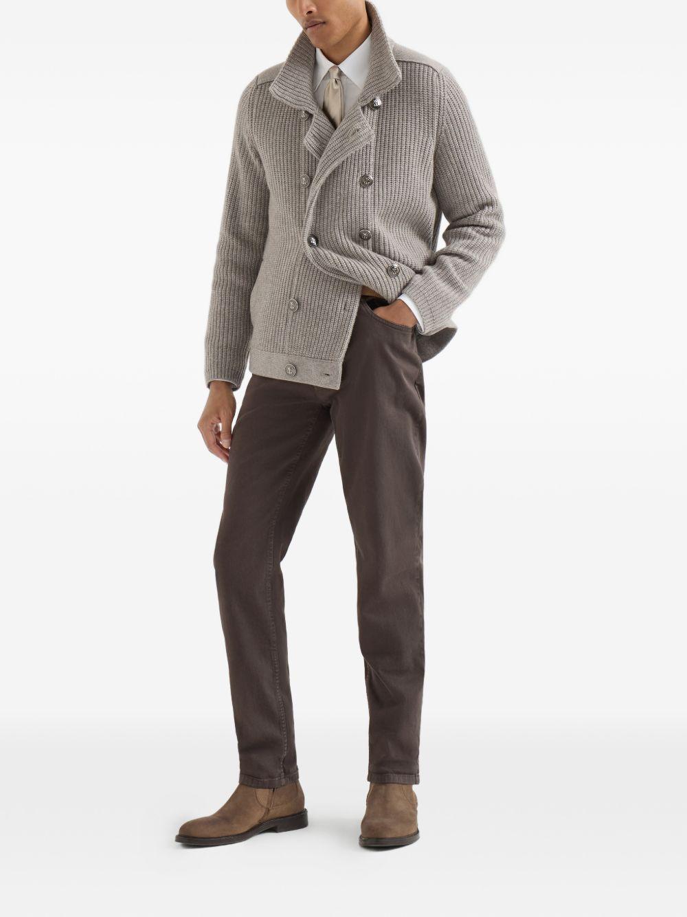 Jeans a gamba dritta in marrone Brunello cucinelli - uomo 