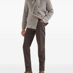 Jeans a gamba dritta in marrone Brunello cucinelli - uomo 