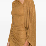 Abito lungo con strass in oro Self-Portrait - donna 