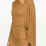 Abito lungo con strass in oro Self-Portrait - donna 