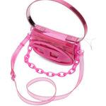 Borsa a spalla 1 dr trasparente in rosa Diesel - donna 