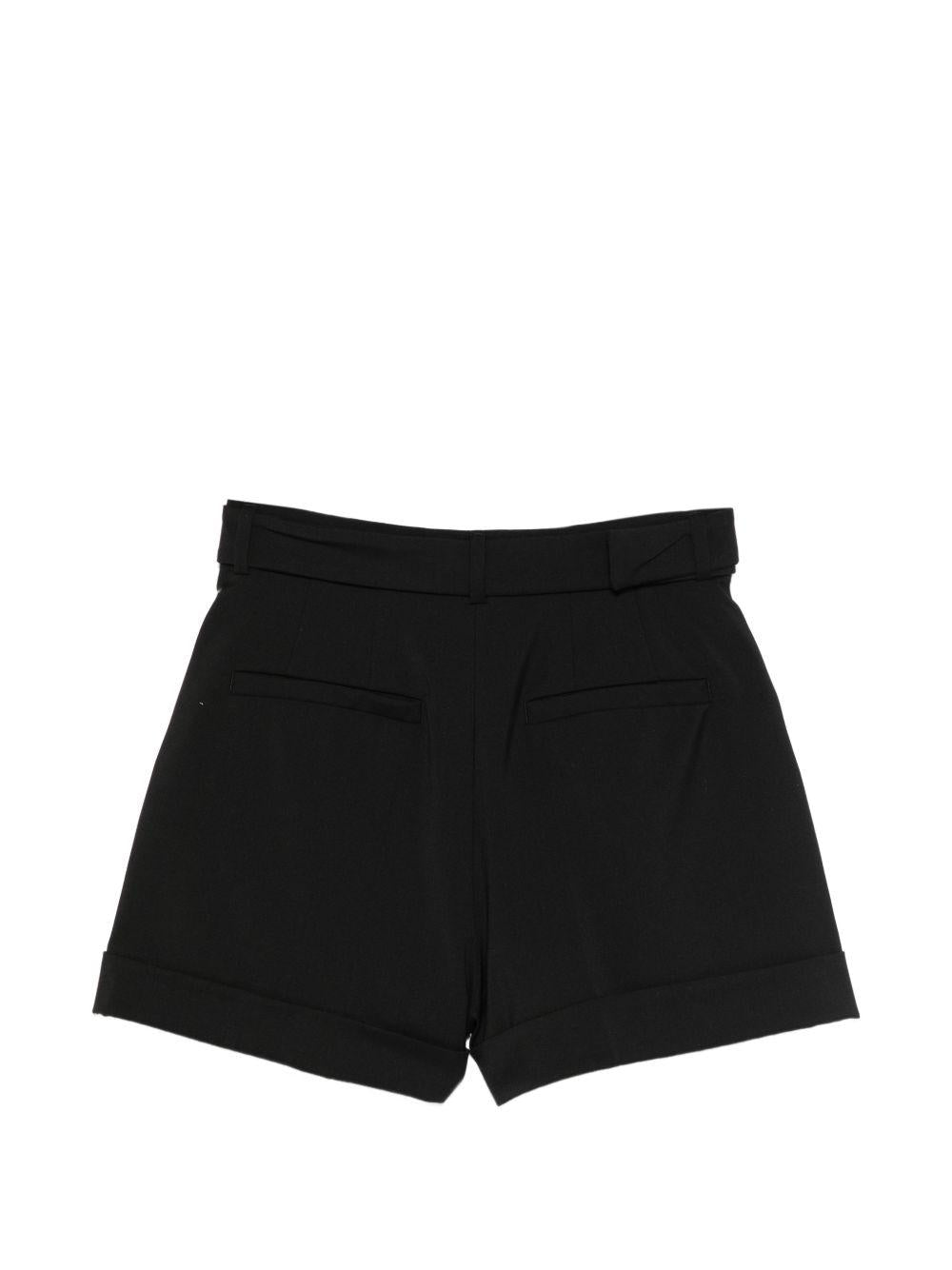 Shorts Ghiera in lana vergine con cintura in nero Maxmara sportmax - donna 