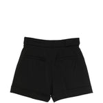 Shorts Ghiera in lana vergine con cintura in nero Maxmara sportmax - donna 