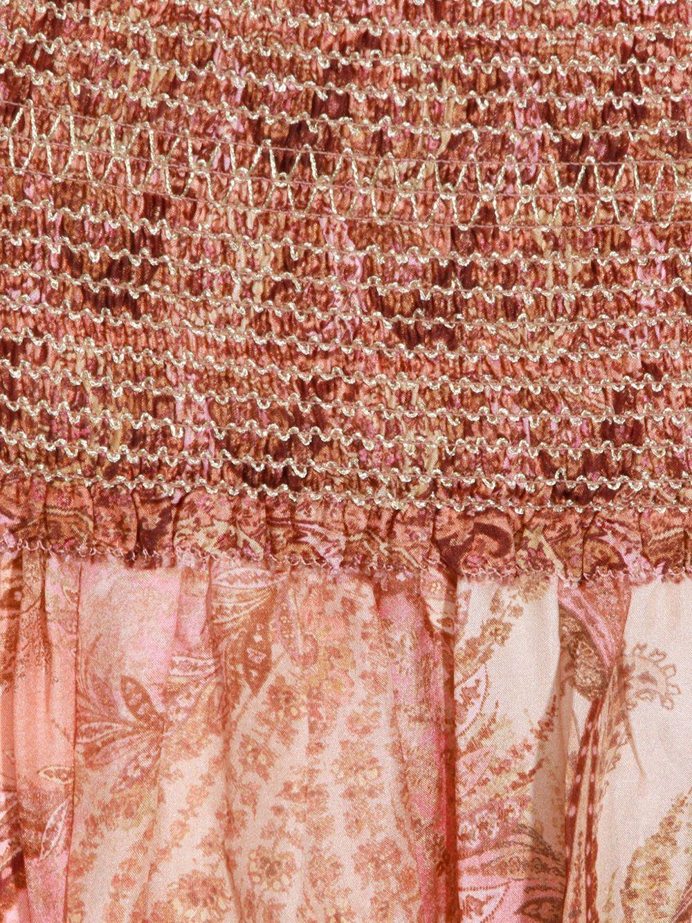 Gonna midi con stampa paisley in rosso Zimmermann - donna 