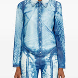 Camicia denim De-Lyria-Fsi in blu Diesel - donna 