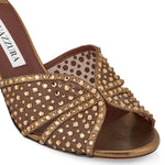 Mules crystal lover in marrone Aquazzura - donna 